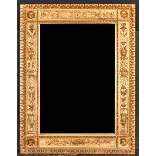 403 - 19th Century Italian School. A Carved Giltwood Florentine Frame, with inset mirror glass, rebate 17.... 