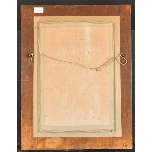 403 - 19th Century Italian School. A Carved Giltwood Florentine Frame, with inset mirror glass, rebate 17.... 