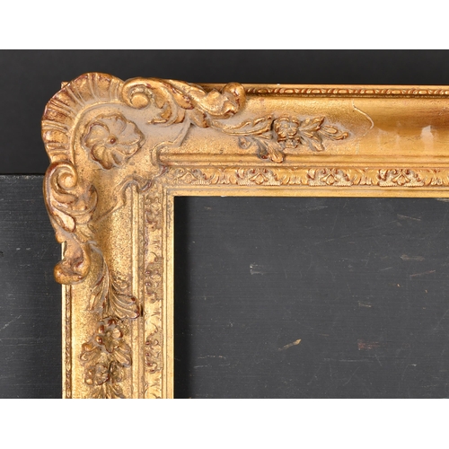 409 - 20th Century English School. A Gilt Composition Frame with swept corners, rebate 16.5