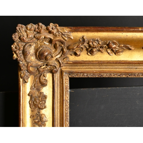 411 - 19th Century French School. A Gilt Composition Frame with swept corners, rebate 16