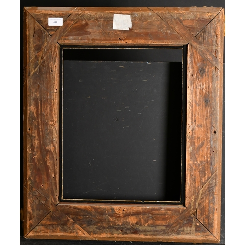 411 - 19th Century French School. A Gilt Composition Frame with swept corners, rebate 16