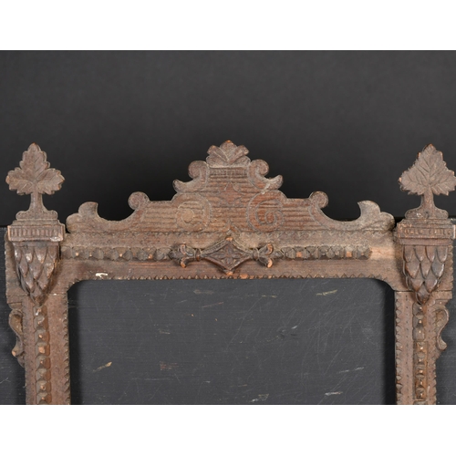 413 - 19th Century Portuguese School. A Carved Wood Ornate Frame, rebate 15.75