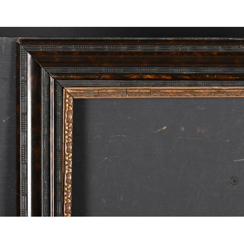 419 - 20th Century English School. A Simulated Tortoiseshell Frame with a gilt slip, rebate 14.5