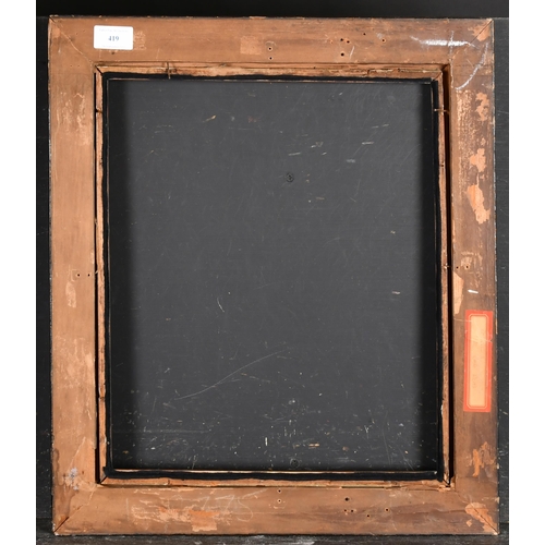 419 - 20th Century English School. A Simulated Tortoiseshell Frame with a gilt slip, rebate 14.5