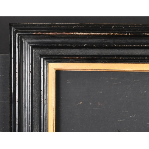 421 - 20th Century English School. A Black Frame, with a gilt slip, rebate 14.5