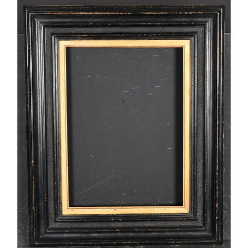 421 - 20th Century English School. A Black Frame, with a gilt slip, rebate 14.5