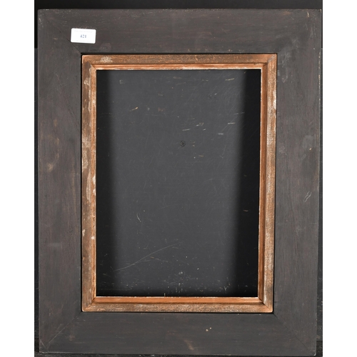 421 - 20th Century English School. A Black Frame, with a gilt slip, rebate 14.5