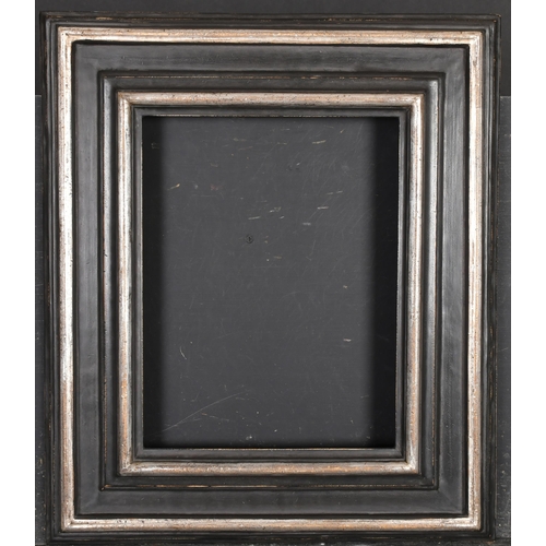 423 - 20th Century English School. A Black and Silver Composition Frame, rebate 14.25