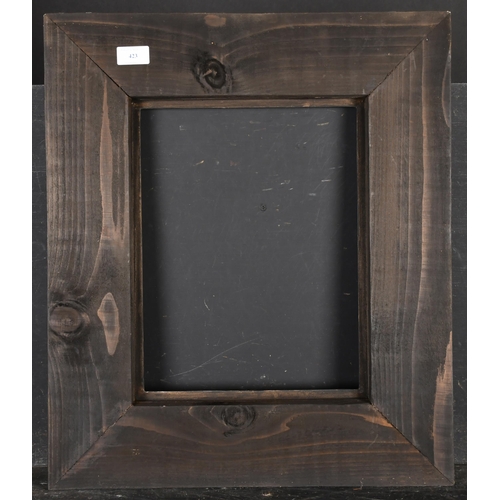 423 - 20th Century English School. A Black and Silver Composition Frame, rebate 14.25