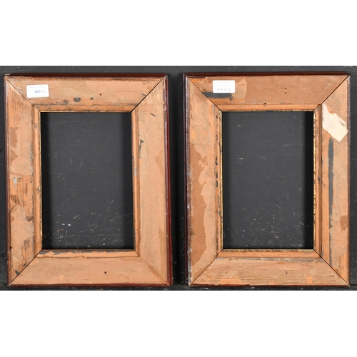 443 - 20th Century English School. A Pair of Gilt and Simulated Wooden Frames, rebate 10