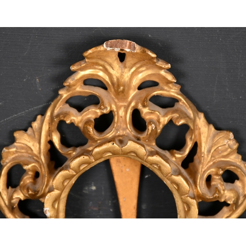 449 - 19th Century Italian School. A Carved Giltwood Florentine Frame, Arched rebate 4