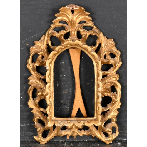 449 - 19th Century Italian School. A Carved Giltwood Florentine Frame, Arched rebate 4