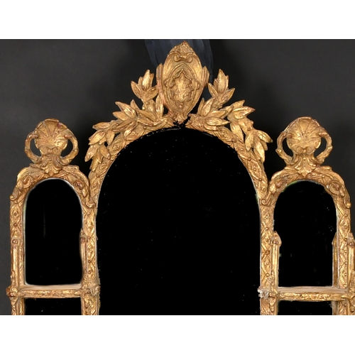 450 - 19th Century English School. A Very Ornate Gilt Composition Chippendale-style Frame, with inset mirr... 