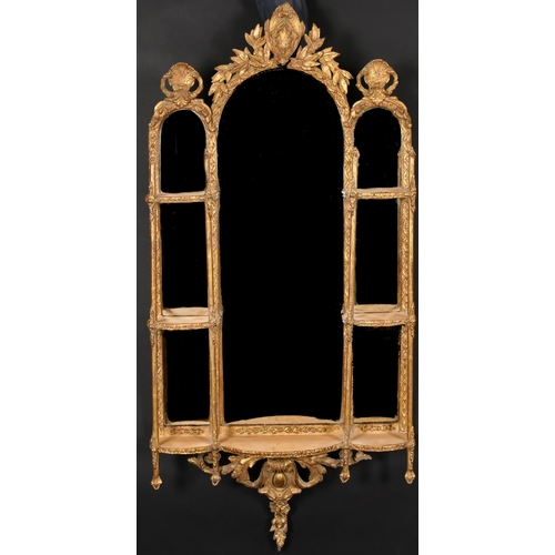 450 - 19th Century English School. A Very Ornate Gilt Composition Chippendale-style Frame, with inset mirr... 