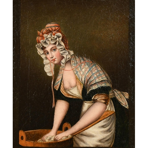 52 - Early 19th Century European School. A Washergirl, Oil on canvas, 11