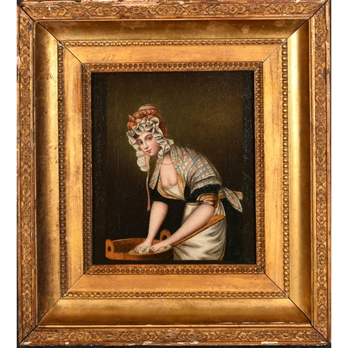 52 - Early 19th Century European School. A Washergirl, Oil on canvas, 11