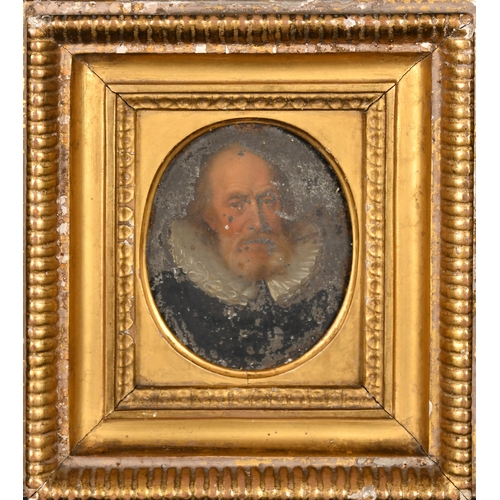 64 - Attributed to Gonzales Coques (1618-1684) Belgian. Portrait of a Gentleman in a Ruff, Oil on copper,... 