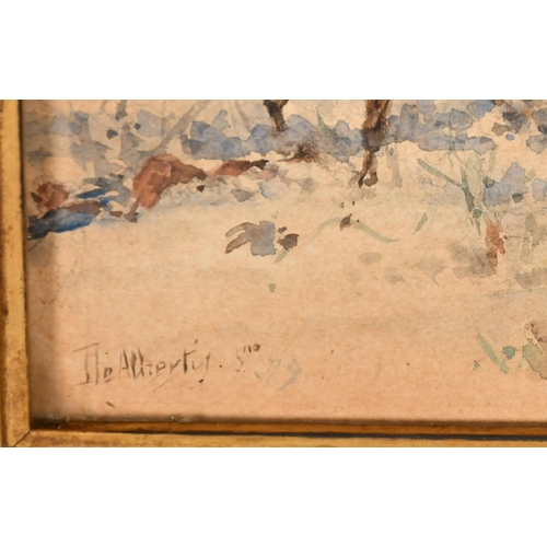 90 - Sebastiano de Albertis (1828-1897) Italian. A Cavalry Skirmish, Watercolour, Signed, 4.25