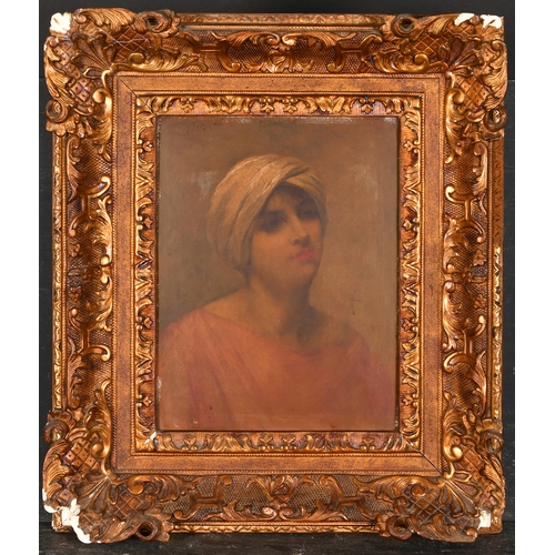 108 - Henri-Charles Daudin (1864-1917) French. Head of a Turbaned Lady, Oil on panel, Signed, 13.75