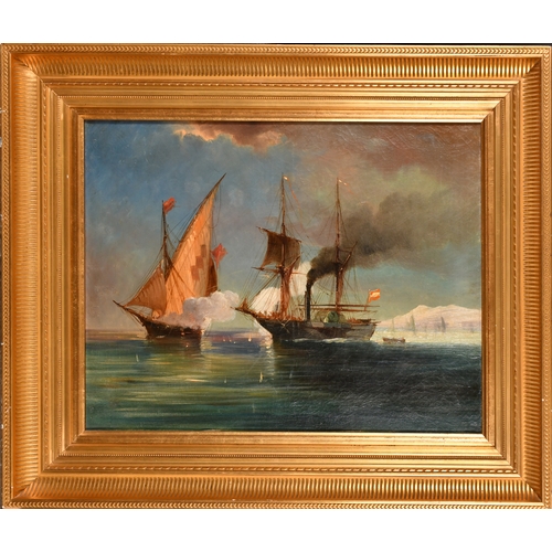 140 - Early 20th Century Northern European School. A Steam and Sail, Oil on canvas, 19