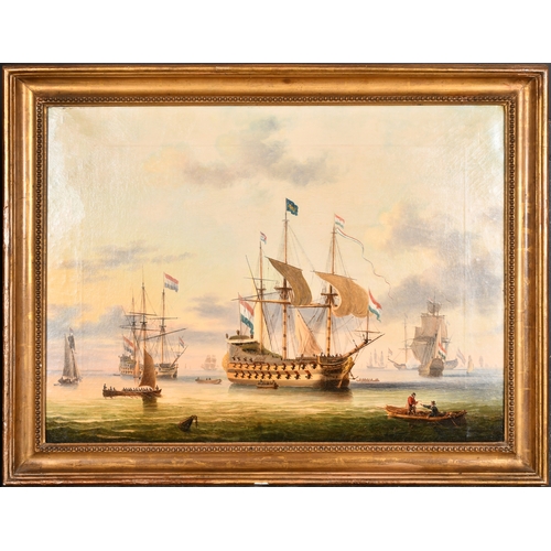 143 - Circle of George Chambers (1803-1878) British. A Shipping Scene, Oil on Canvas, 18