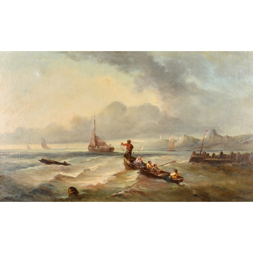 151 - A Budin (19th Century) French. A Shipping Scene, Oil on canvas, Signed and dated 70, 15.75