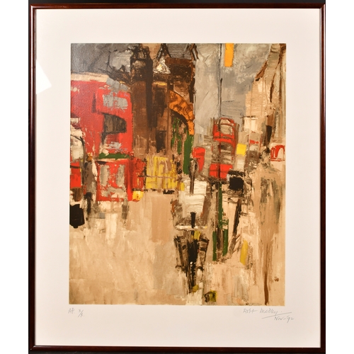 179 - Robert Medley (1905-1994) British. Buses in a London Street, Screenprint in colours, Signed, numbere... 