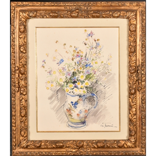 189 - Early 20th Century French School. Still Life of Flowers, Watercolour and ink, Signed, 15