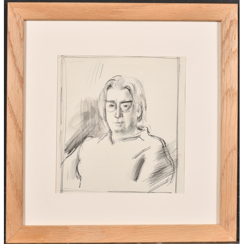 209 - Alberto Morrocco (1917-1998) British. Bust Portrait of a Bespectacled Man, Pencil, 6.5