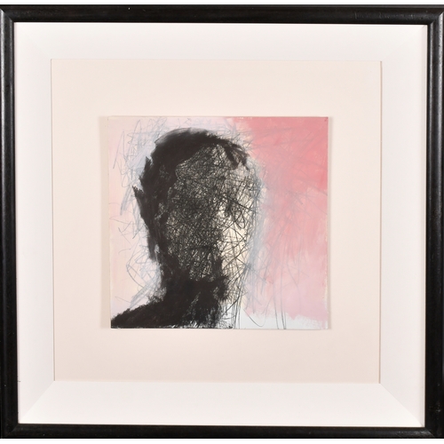 295 - David Kim Whittaker (1964-    ) British. A Head Study, China marker and acrylic, Inscribed verso, 13... 