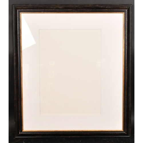 338 - 20th Century English School. A Black Frame, with gilt inner edge with mount and inset glass, rebate ... 