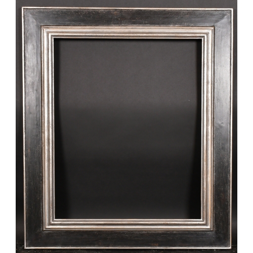 349 - 20th Century English School. A Black and Silver Composition Frame, rebate 30.25