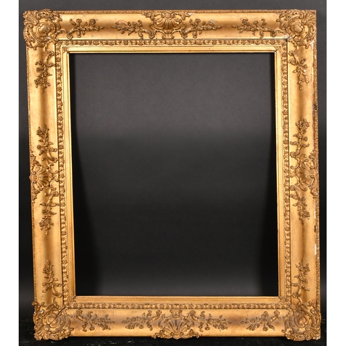 352 - 19th Century English School. A Gilt Composition Frame, with swept centres and corners, rebate 30