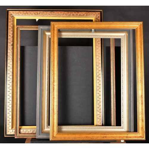 354 - 20th Century European School. A Gilt and Black Frame, with a fabric slip, rebate 30