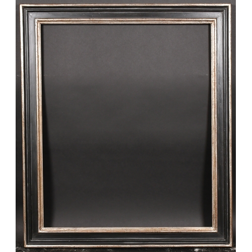 357 - 20th Century English School. A Black and Silver Composition Frame, rebate 29.75