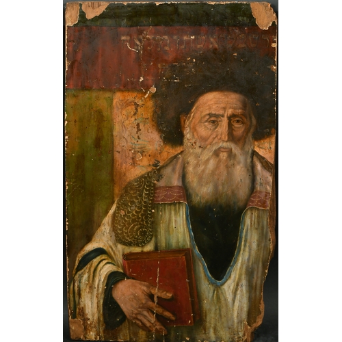 37 - Manner of Isidor Kaufmann (1853-1921) Hungarian. Study of a Hasidic Rabbi, Oil on panel, Unframed, 2... 