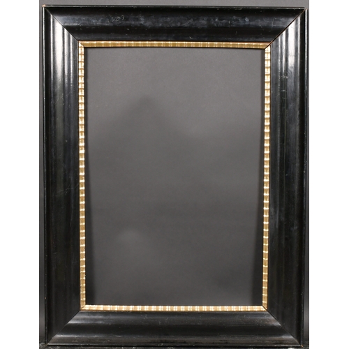 371 - 19th Century European School. A Black Frame with a gilt inner edge, rebate 27.5