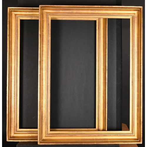 378 - 19th Century English School. A Fine Pair of Gilt Composition Hollow Frames, rebate 25.75