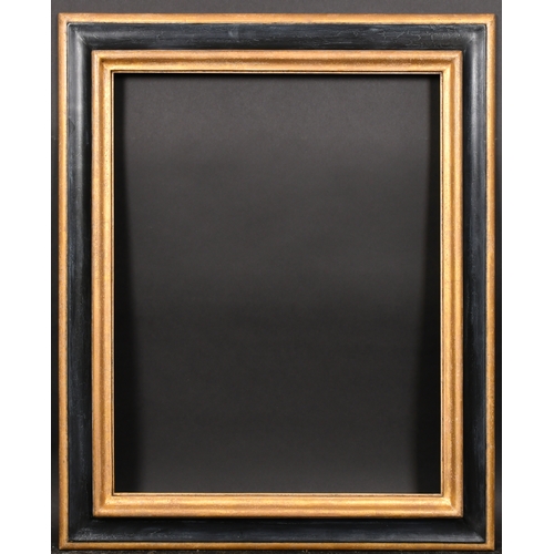 379 - 20th Century English School. A Black and Gilt Composition Reverse Frame, rebate 25.25