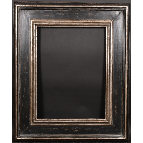 389 - 20th Century English School. A Black and Silver Composition Plate Frame, rebate 24.5