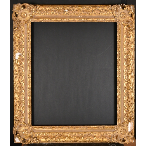 394 - 19th Century English School. A Gilt Composition Frame, with swept and pierced corners, rebate 24