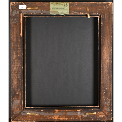 417 - 20th Century English School. A Gilt and Painted Composition Frame, rebate 20.5