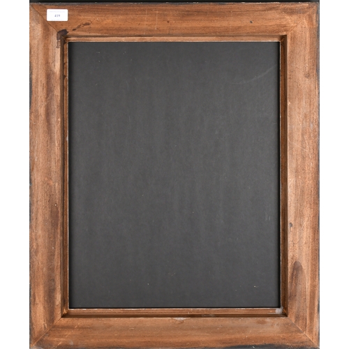 419 - 20th Century English School. A Black and Silver Composition Frame, rebate 20.25