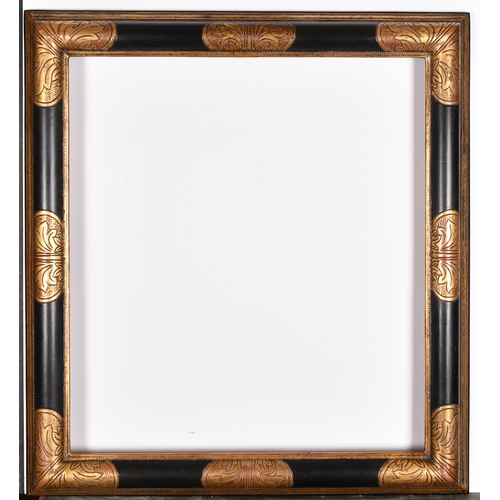 421 - 20th Century English School. A Black and Gold Composition Frame, rebate 20