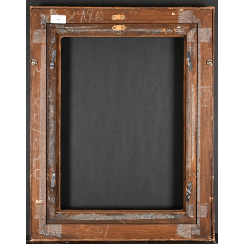 441 - 20th Century European School. A Wooden Frame, with red velvet and a gilt slip, rebate 18.25