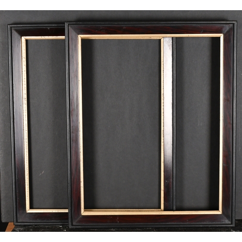 446 - 19th Century English School. A Pair of Darwood Frames, with silver slips, rebate 17