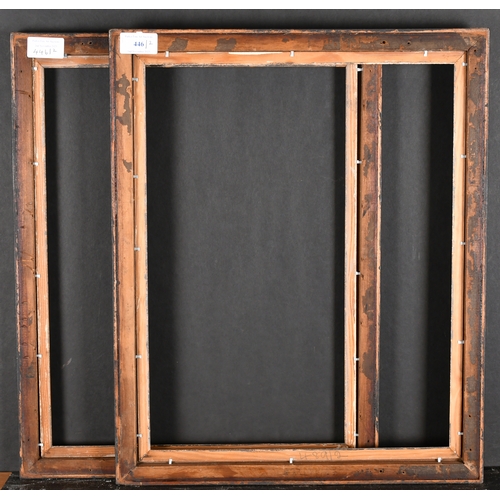 446 - 19th Century English School. A Pair of Darwood Frames, with silver slips, rebate 17