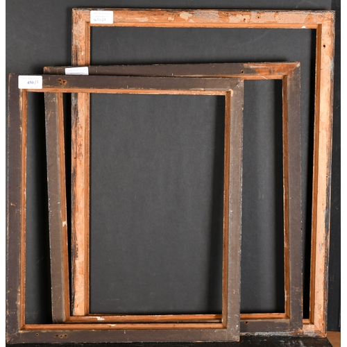 450 - Early 19th Century English School. A Regency Black and Gilt Frame, rebate 15.5