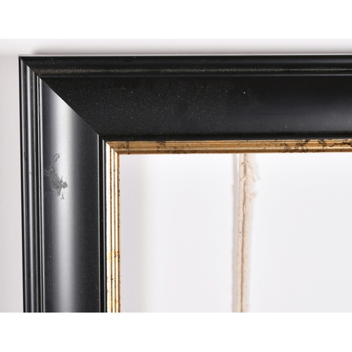 470 - 20th Century English School. A Black Frame, with a gilt inner edge, rebate 12