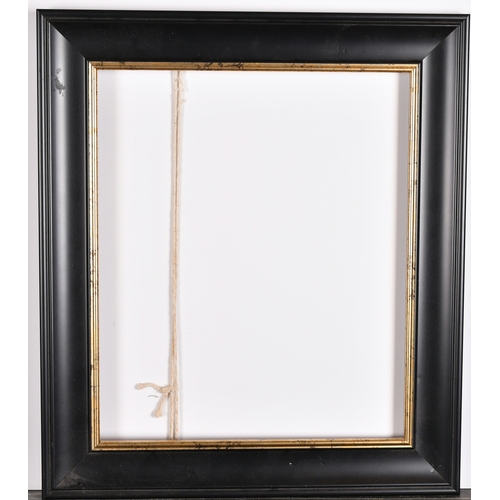 470 - 20th Century English School. A Black Frame, with a gilt inner edge, rebate 12